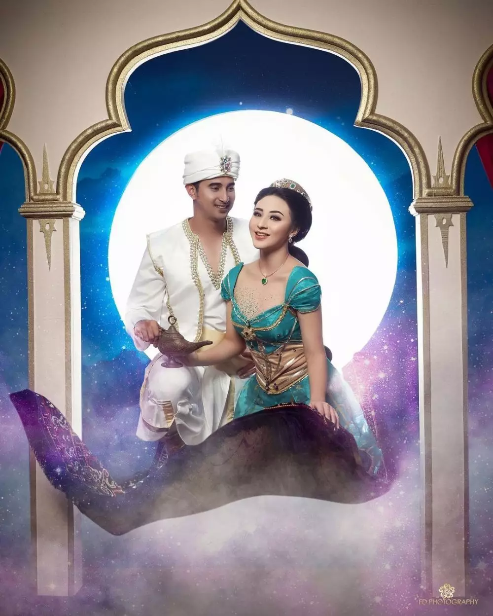 Ali Syakieb dan Margin Wieheerm pemotretan ala Aladdin © Instagram