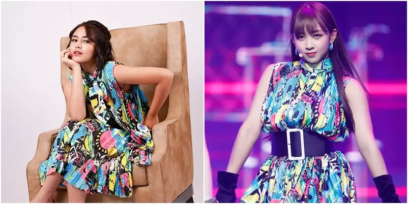 Amanda Manopo kembaran baju dengan Dita Karang © 2021 brilio.net