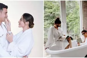 Pemotretan 8 pasangan seleb pakai bathrobe, tampil beda
