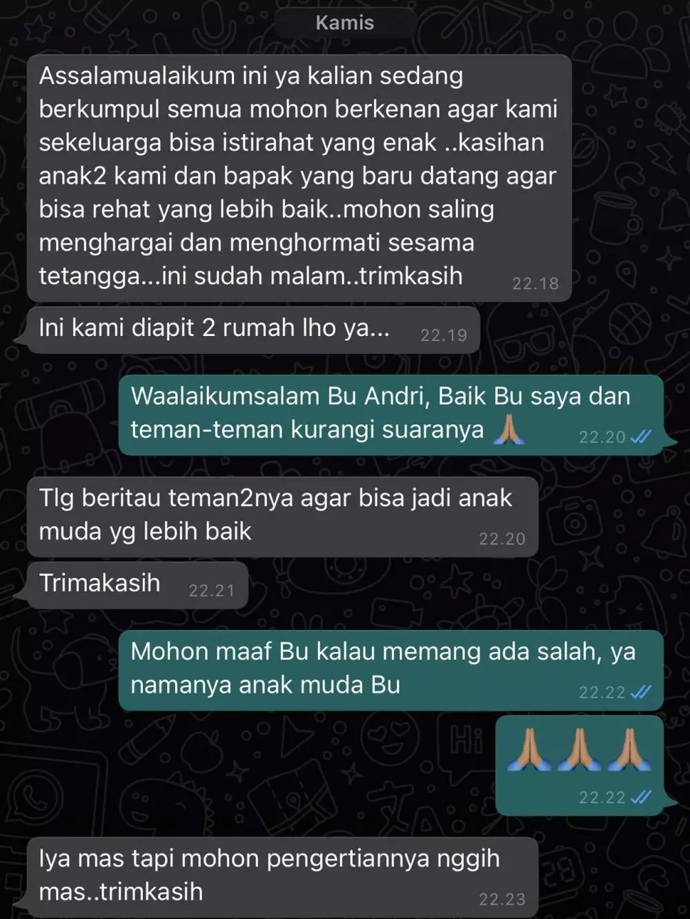 Chat peringatan ibu kos  © berbagai sumber Chat peringatan ibu kos  © berbagai sumber