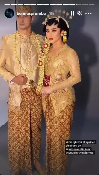 Ali Margin baju pengantin Jawa © Instagram Ali Margin baju pengantin Jawa © Instagram