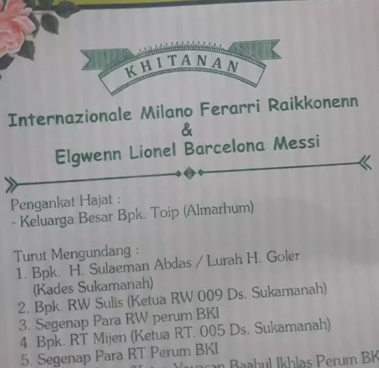 Nama anak di undangan © berbagai sumber Nama anak di undangan © berbagai sumber