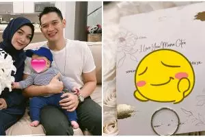 Isi surat cinta 7 seleb di buket bunga pemberian pasangan, bikin baper