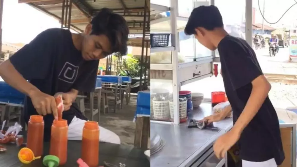 tukang bakso viral © 2021 brilio.net