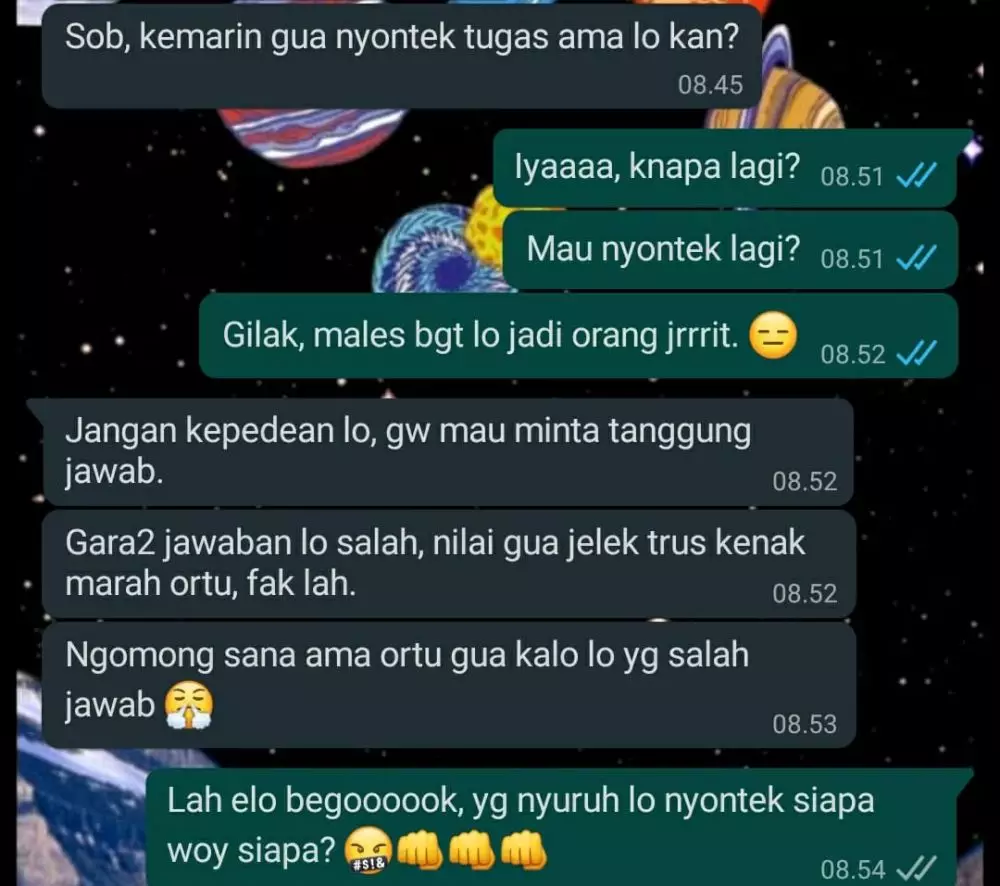 chat ngawur dengan teman dekat Instagram