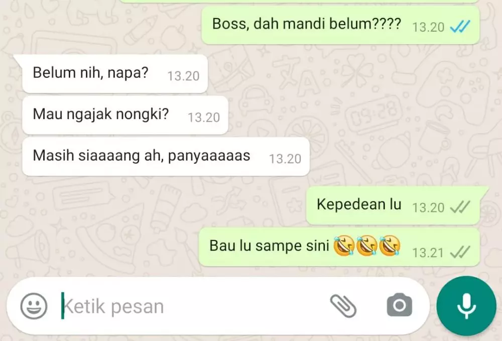 chat ngawur dengan teman dekat Instagram