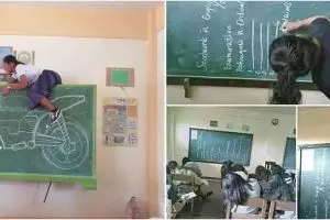 10 Momen absurd ketika gunakan papan tulis, bikin kangen sekolah