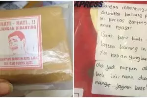10 Pesan lucu 'jangan dibanting' berkedok curhat di paket, buat ngakak