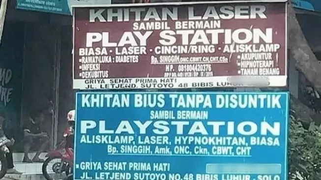 Papan nama jasa sunat © berbagai sumber