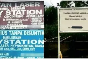 10 Papan nama lucu jasa sunat ini bikin senyum tipis