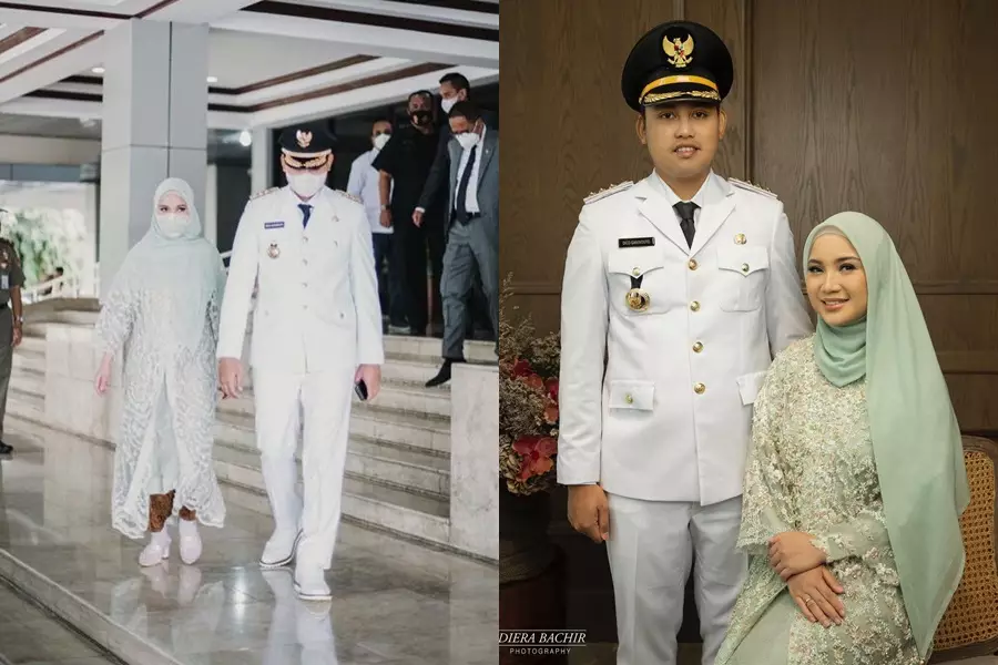 Gaya seleb dampingi suami pelantikan kepala daerah © Instagram & Facebook Gaya seleb dampingi suami pelantikan kepala daerah © Instagram & Facebook