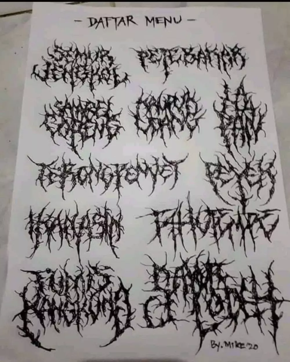 Nama makanan bikin berkenyit © berbagai sumber