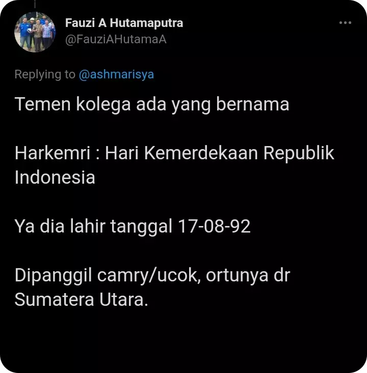 keunikan di balik nama © berbagai sumber