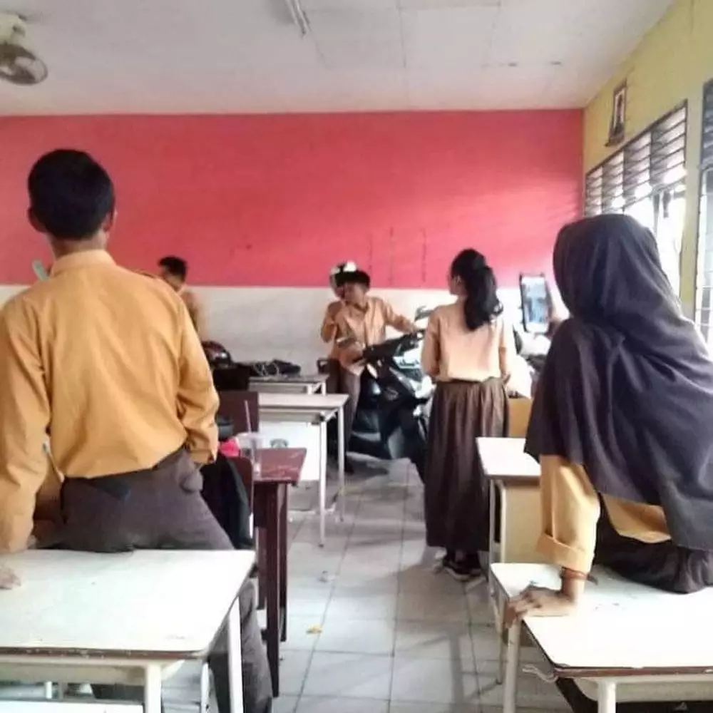 kelakuan murid depan kelas © Instagram kelakuan murid depan kelas © Instagram