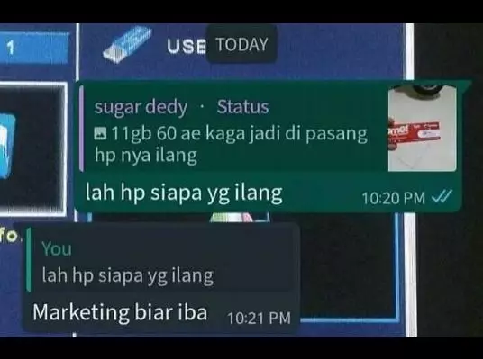 chat lucu balasan nyeleneh teman © 2021 instagram.com