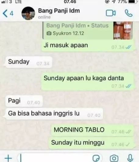 chat lucu balasan nyeleneh teman © 2021 instagram.com