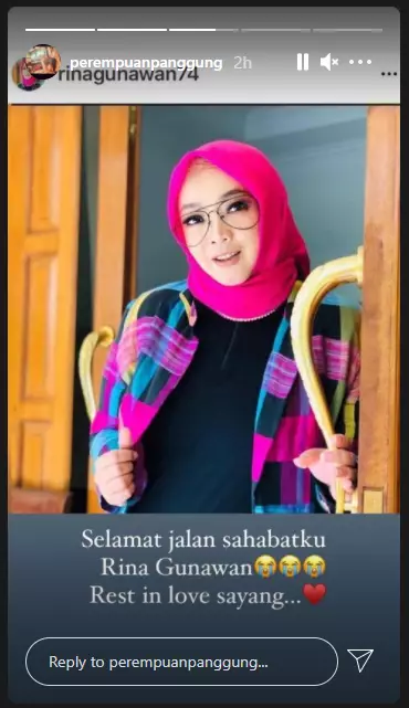 ungkapan kesedihan Si Doel Anak Sekolahan untuk Rina Gunawan Instagram ungkapan kesedihan Si Doel Anak Sekolahan untuk Rina Gunawan Instagram
