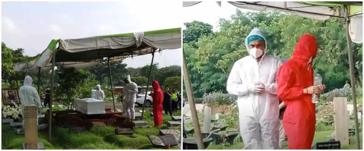 6 Momen pemakaman Rina Gunawan dilakukan dengan protokol kesehatan