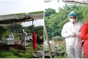 6 Momen pemakaman Rina Gunawan dilakukan dengan protokol kesehatan