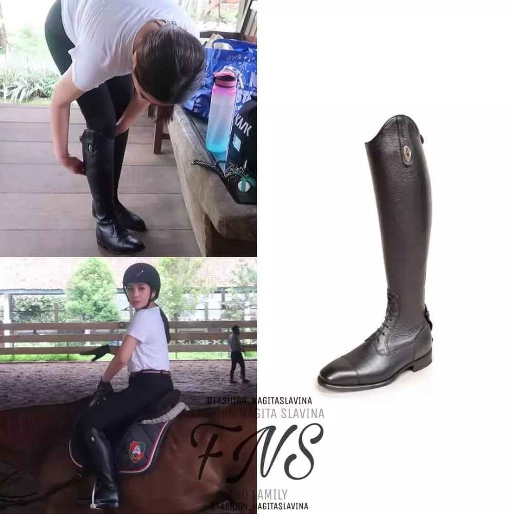 harga fashion item Nagita Slavina saat berkuda © 2021 brilio.net