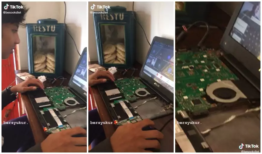 laptop tanpa keyboard © TikTok