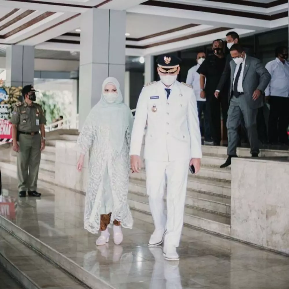 Chacha Frederica saat lakukan kunjungan kerja © 2021 brilio.net