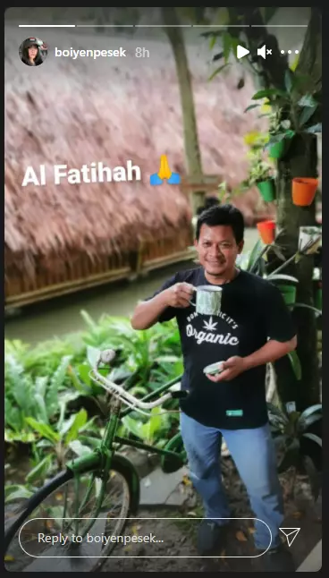 Kakak Boiyen meninggal dunia Instagram