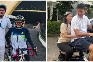 Potret manis 10 seleb naik sepeda bareng pasangan, bikin baper