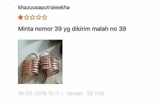 momen komplain barang nggak sesuai © 2021 instagram.com
