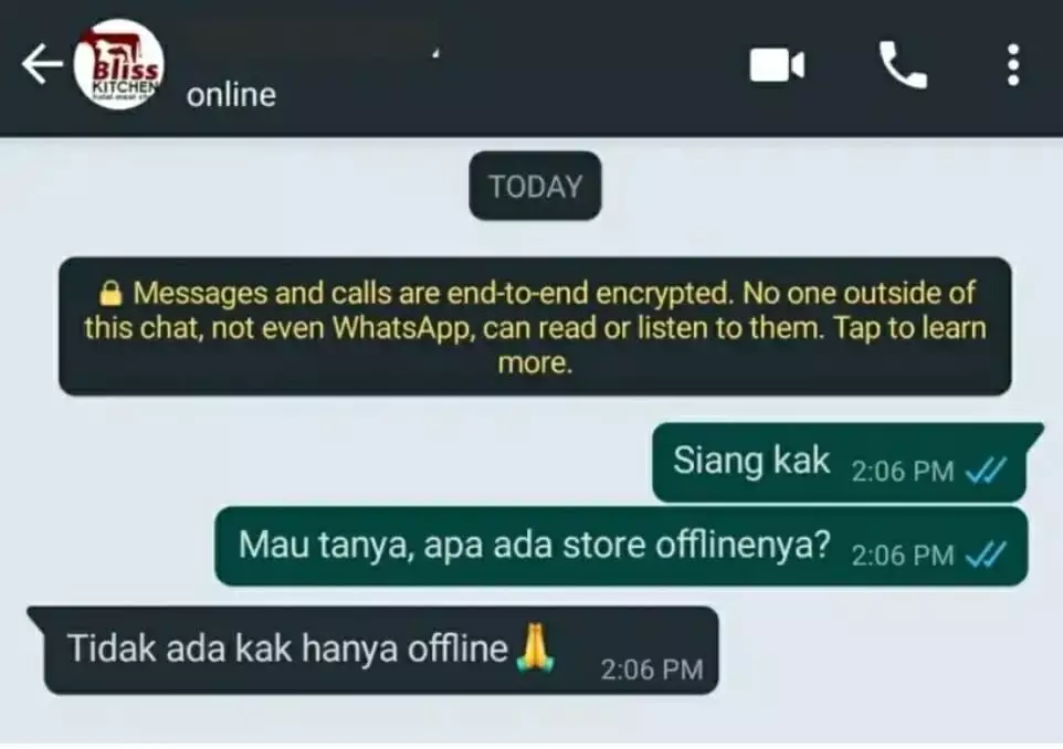 chat olshop pakai bahasa asing Berbagai sumber