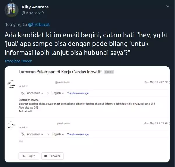 Kiriman lamaran kerja © berbagai sumber Kiriman lamaran kerja © berbagai sumber