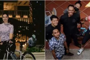 8 Momen kebersamaan Engku Emran dan Noor Nabila, sering gowes bareng