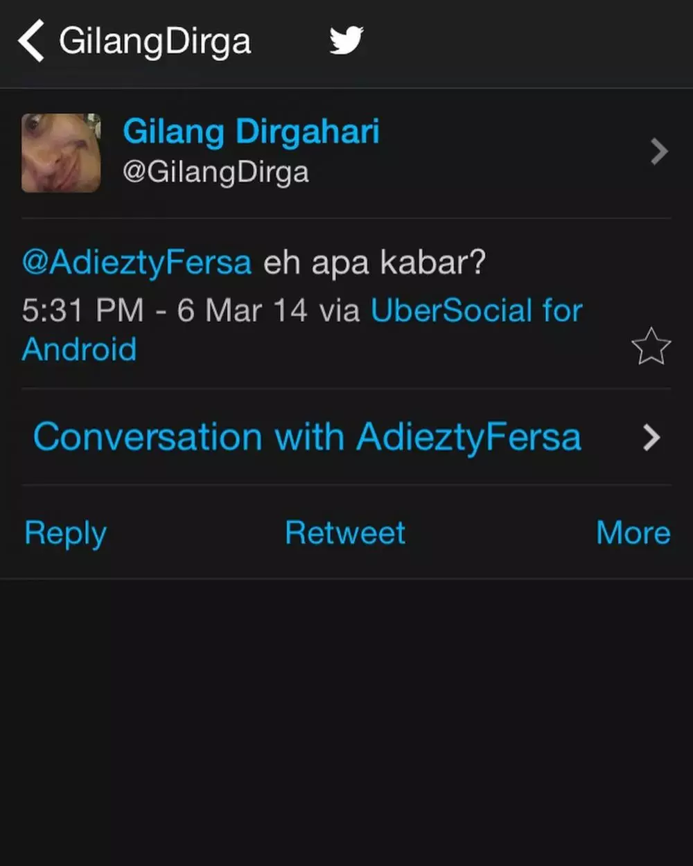 adiezty fersa bongkar awal pdkt gilang dirga © Instagram