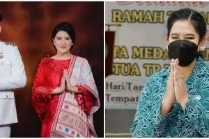 10 Gaya Kahiyang Ayu jadi Ketua PKK Kota Medan, auranya terpancar