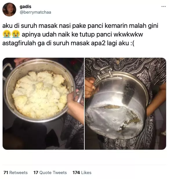 Momen masak apes © berbagai sumber