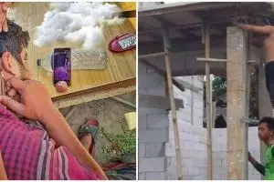 10 Potret lucu cowok saling bantu ini malah bikin gagal paham