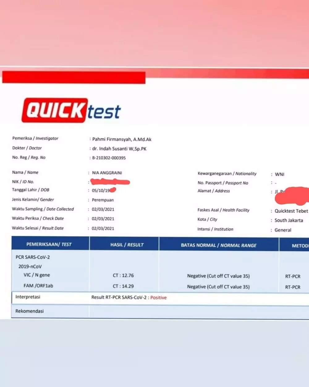 Cerita Nia Anggia Positif Covid-19 © 2021 brilio.net Cerita Nia Anggia Positif Covid-19 © 2021 brilio.net