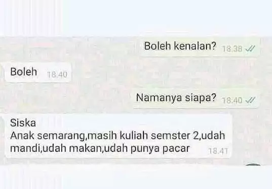 chat lucu coba nembak gebetan © 2021 instagram.com