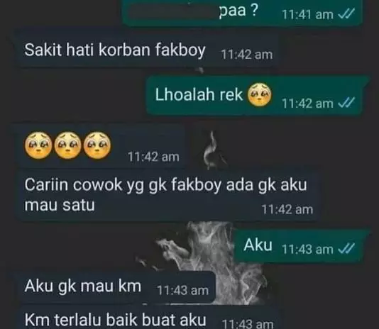 chat lucu coba nembak gebetan © 2021 instagram.com