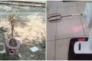 10 Momen lucu pakai benda nggak sesuai fungsi, kocak abis