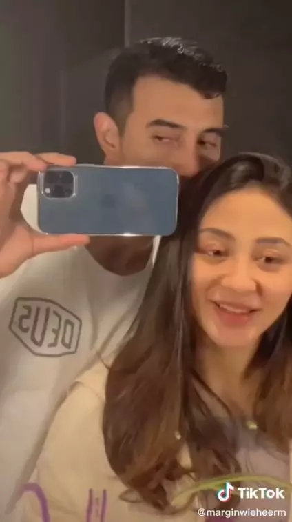 Ali Margin usai nikah © TikTok