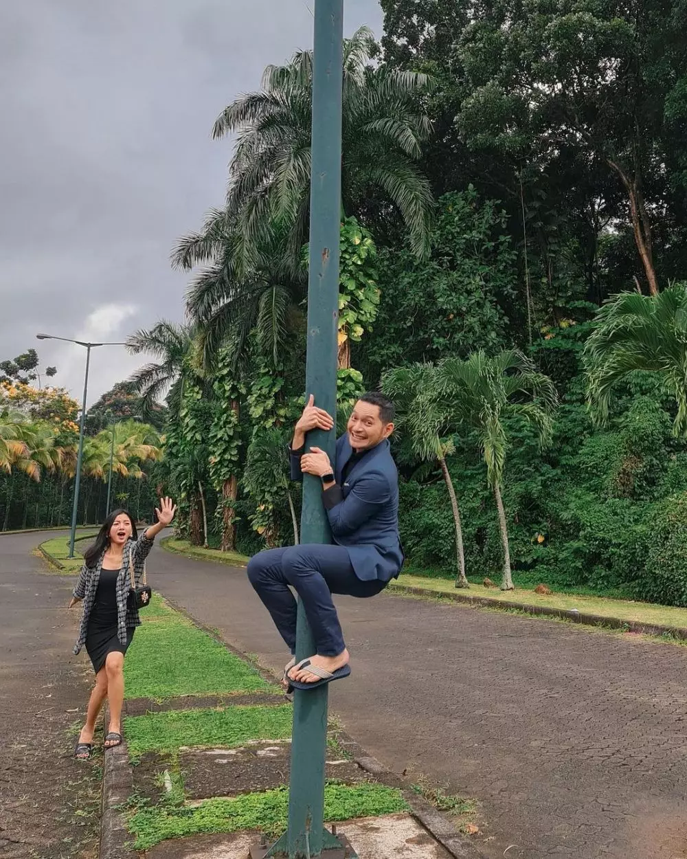 Momen kocak Glenca Chysara dan Evan Sanders © Instagram