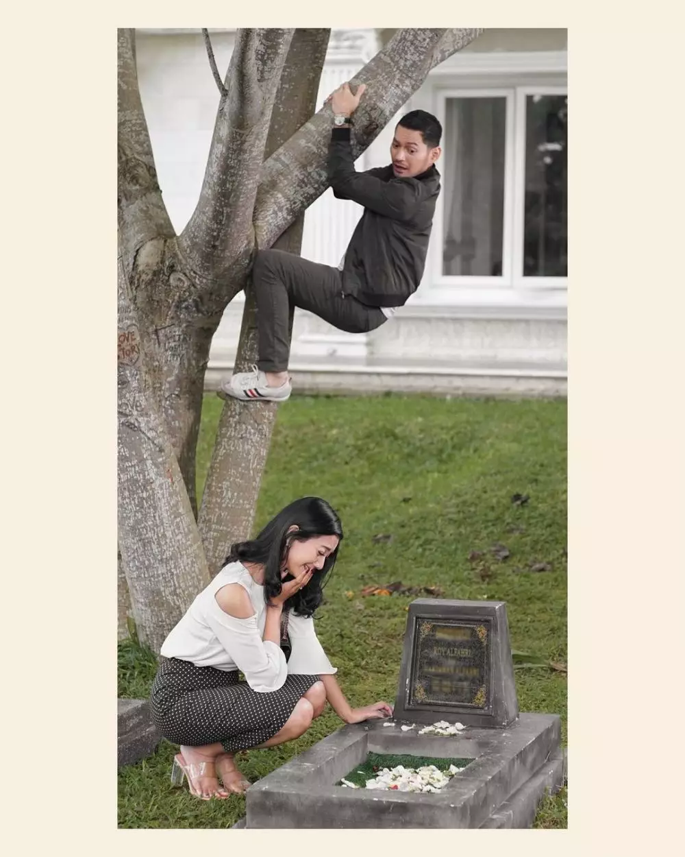 Momen kocak Glenca Chysara dan Evan Sanders © Instagram