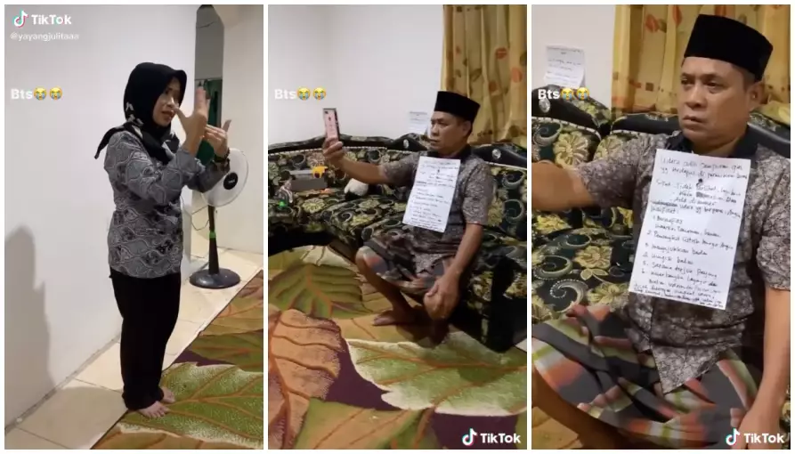 cara unik guru mengajar online © TikTok