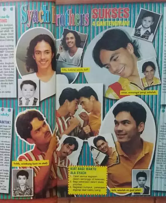 Potret kompak Syach bersaudara di majalah jadul © Instagram & Facebook Potret kompak Syach bersaudara di majalah jadul © Instagram & Facebook