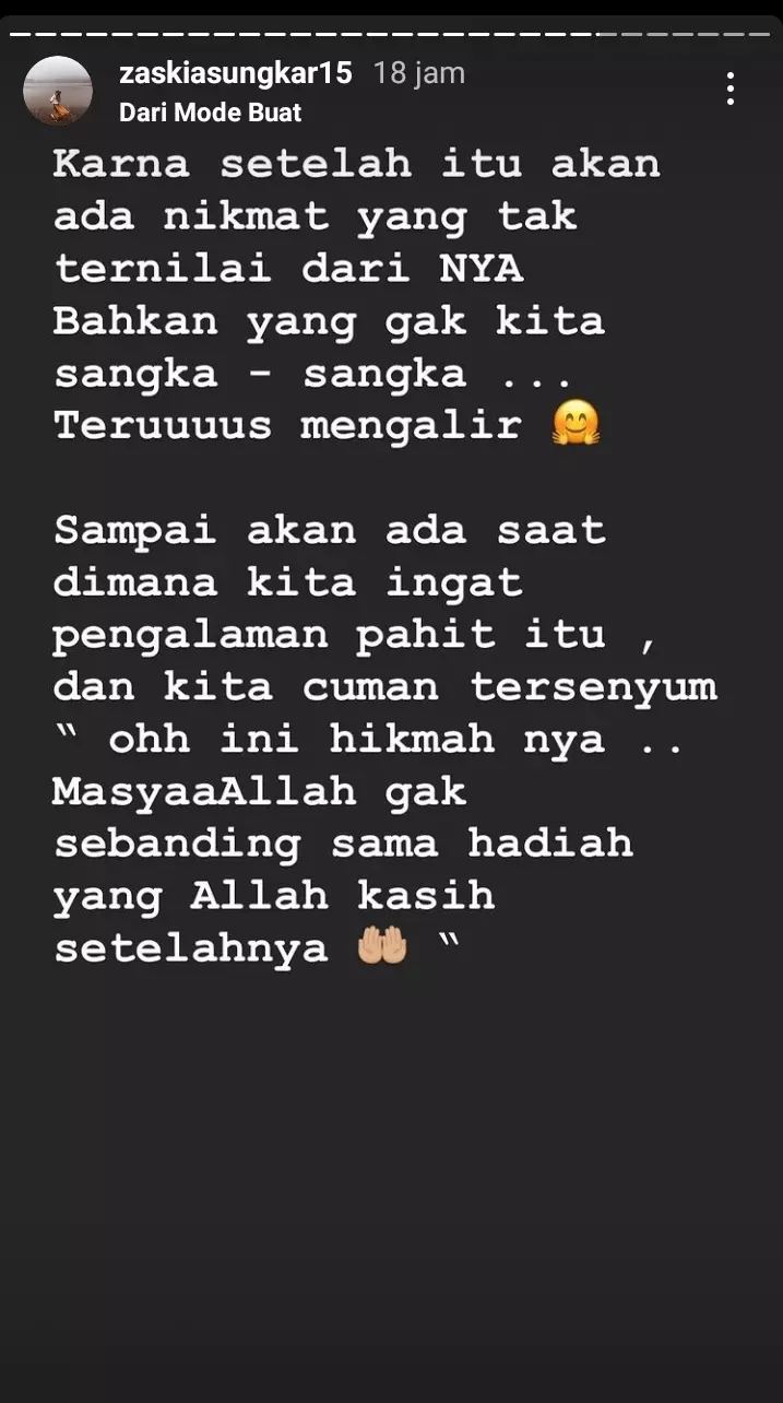 doa Zaskia Sungkar untuk ayah © 2021 brilio.net doa Zaskia Sungkar untuk ayah © 2021 brilio.net