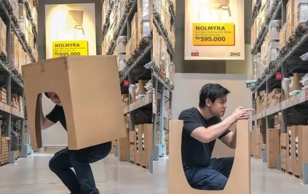 Aksi nyentrik Nicholas Sean © 2021 brilio.net