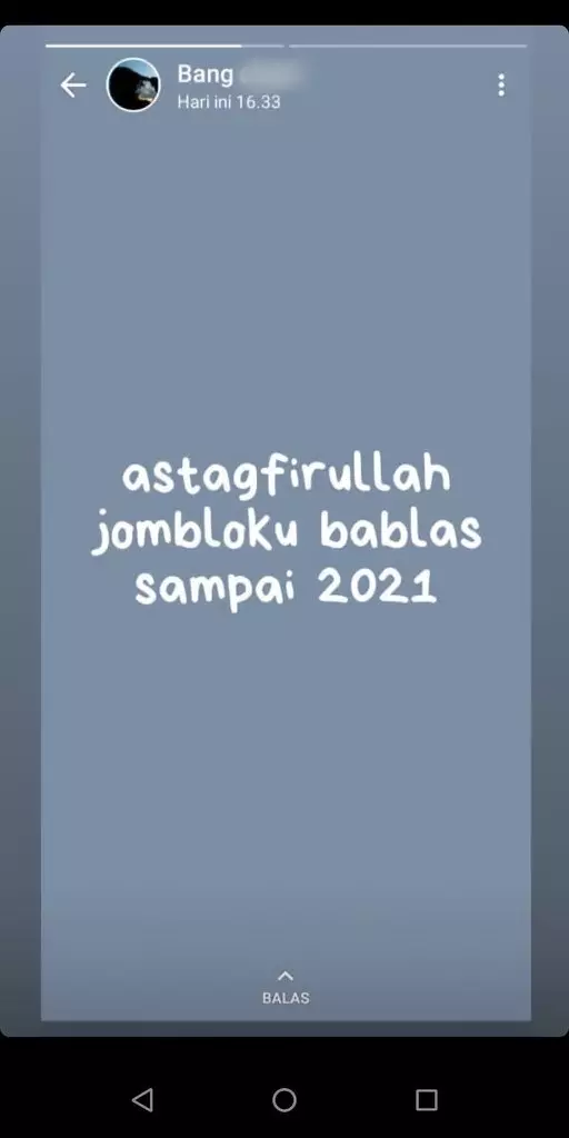 Status soal cinta di WA © Twitter