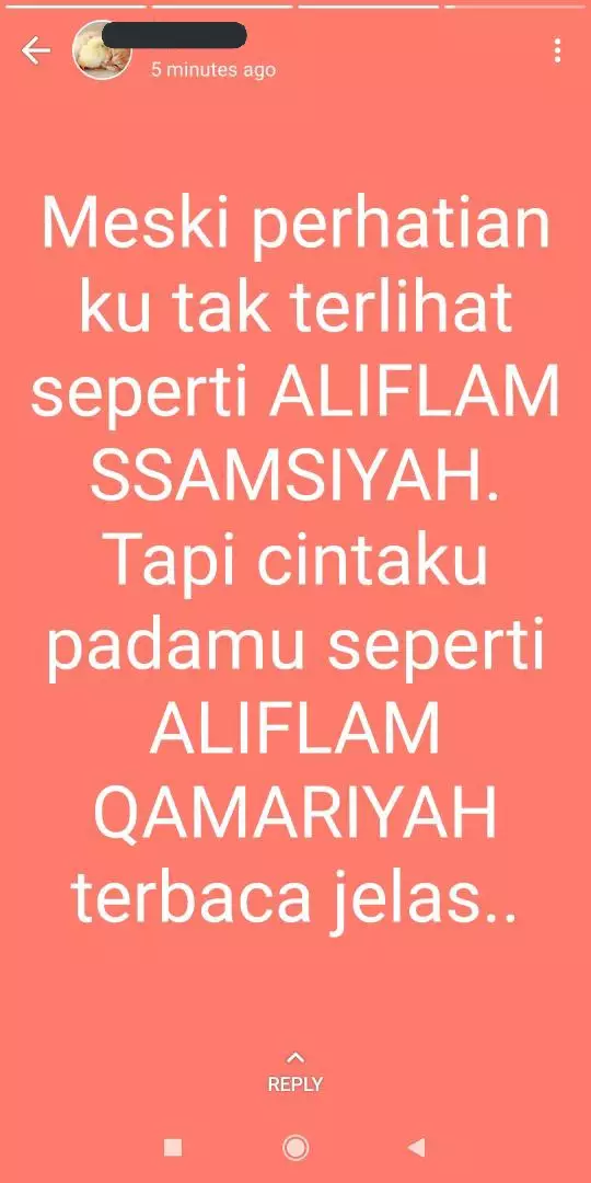 Status soal cinta di WA © Twitter