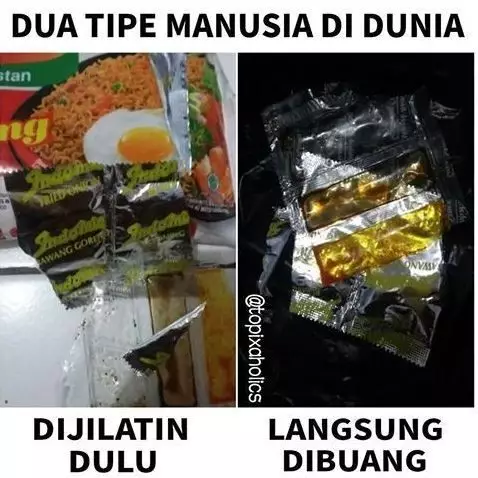 meme lucu beda cara berpikir orang Berbagai sumber